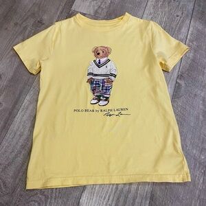 Polo by Ralph Lauren Yellow Tee with Bear Graphic